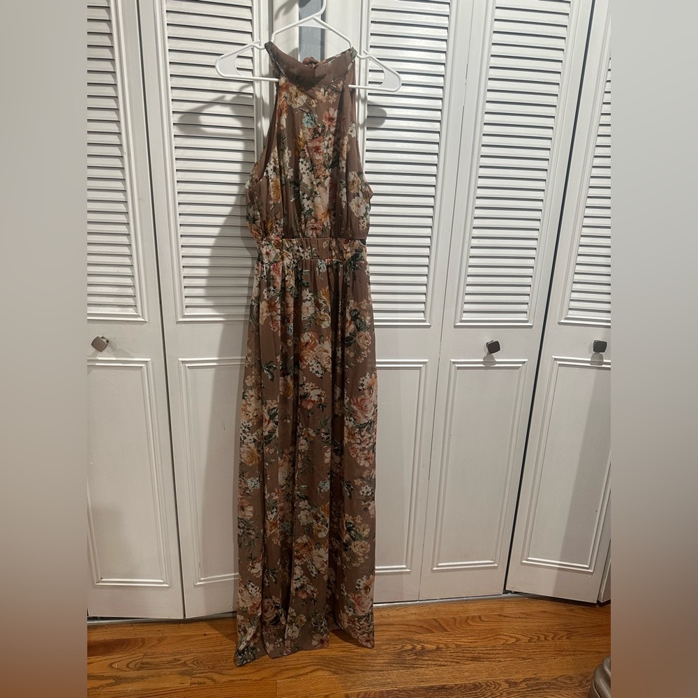 Taupe Windsor  maxi dress